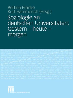 cover image of Soziologie an deutschen Universitäten